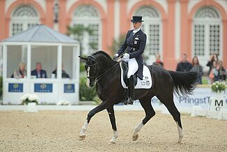 Dressage rider Nathalie zu Sayn-Wittgenstein at a competition