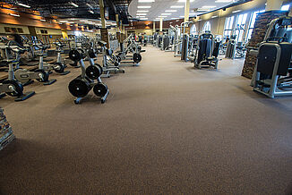 View of the machine area at Team 85 Fitness Center offered to members.