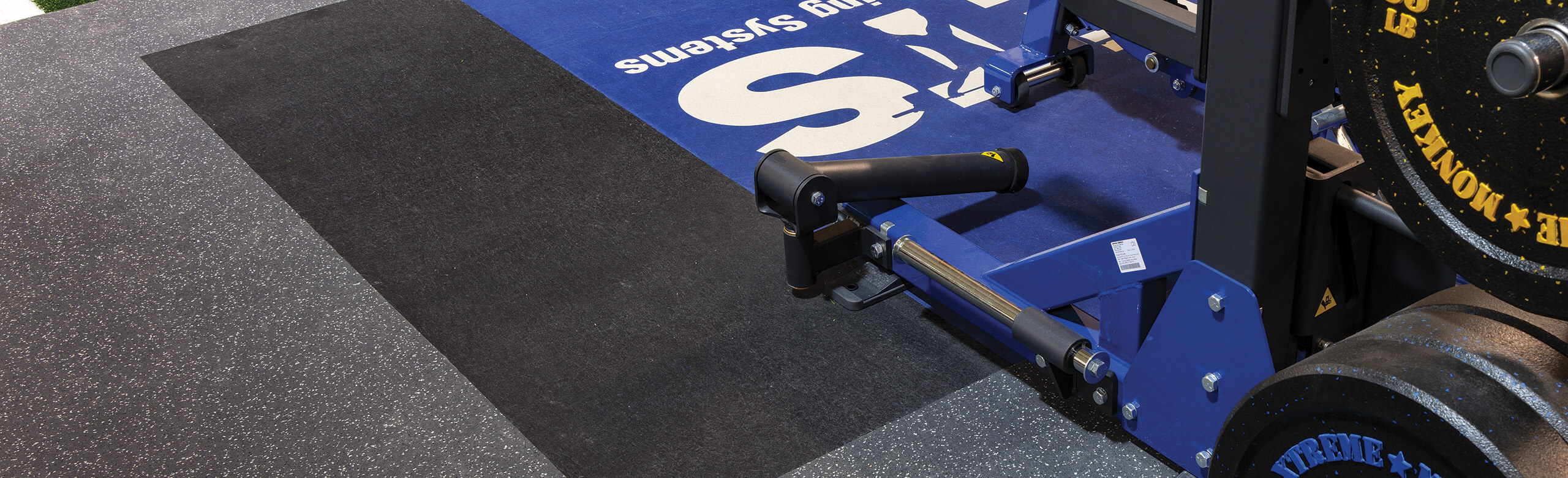 Elite Training Systems features REGUPOL crash in their platforms throughout their facility. This allows for ultra-dense and durable areas for heavy-weight training.