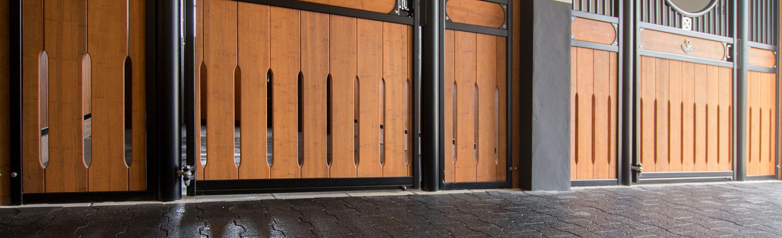 REGUPOL Equestrian Flooring - Stall Aisles REGUPOL flooring that is safe and gentle on hooves as horses enter and exit their stalls.