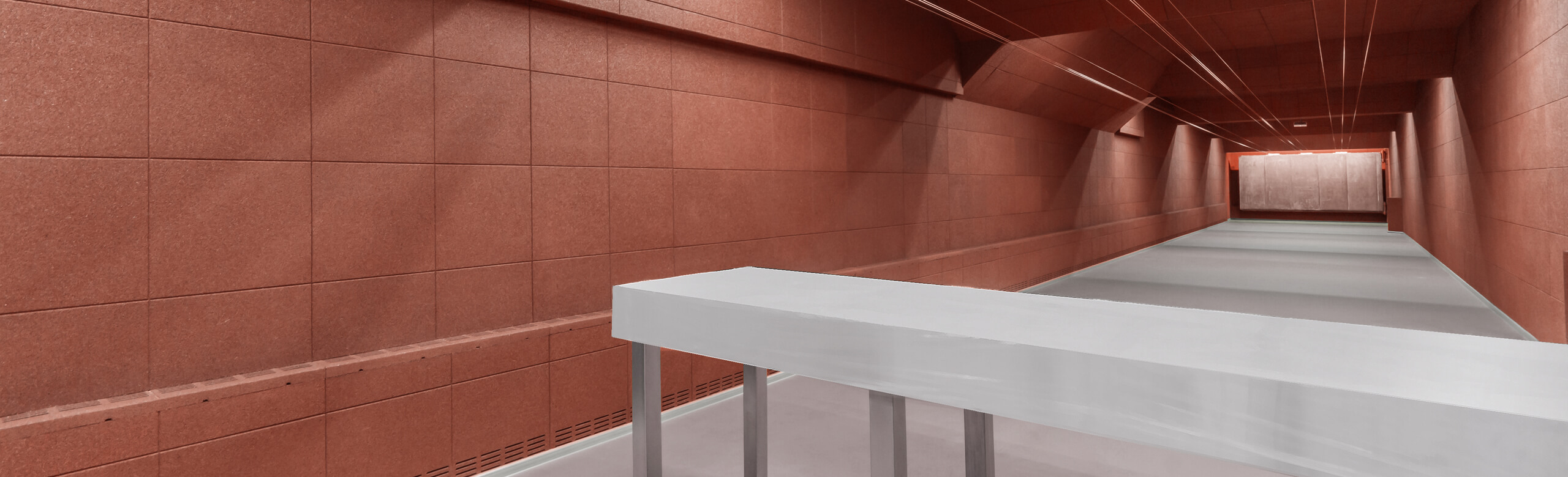 REGUPOL Shooting Range Solutions - Walls and Ceiling REGUPOL safety walls and ceilings in a shooting range to ensure safety.